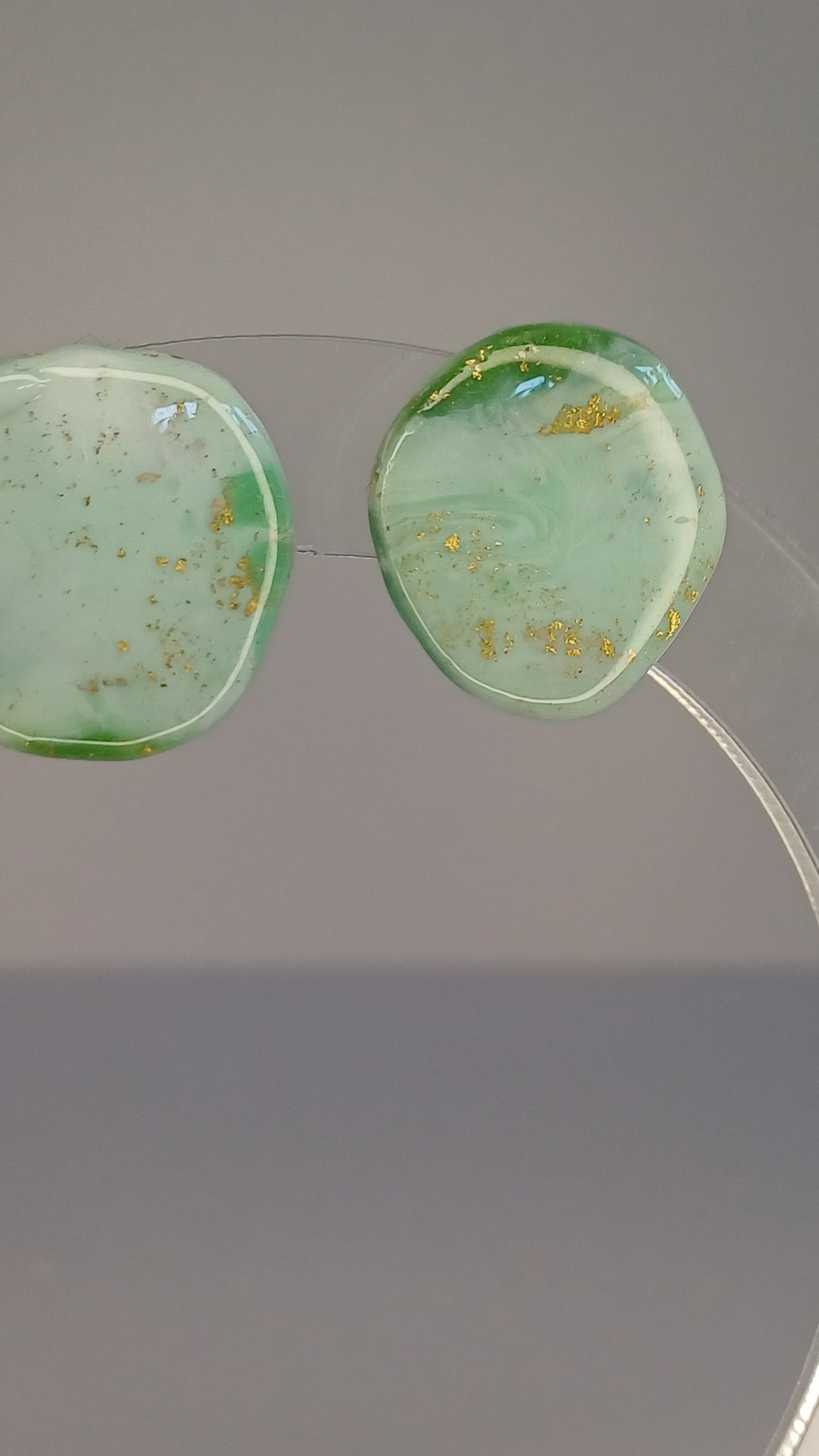 Green Marble Stecker, medium