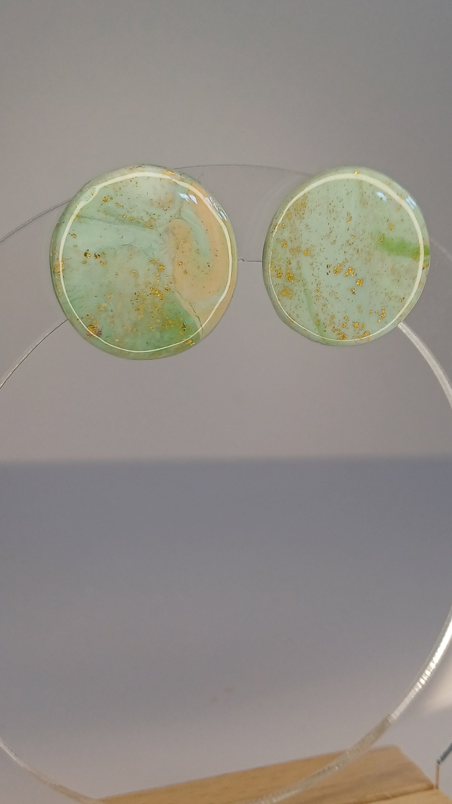 Green Marble Stecker, medium