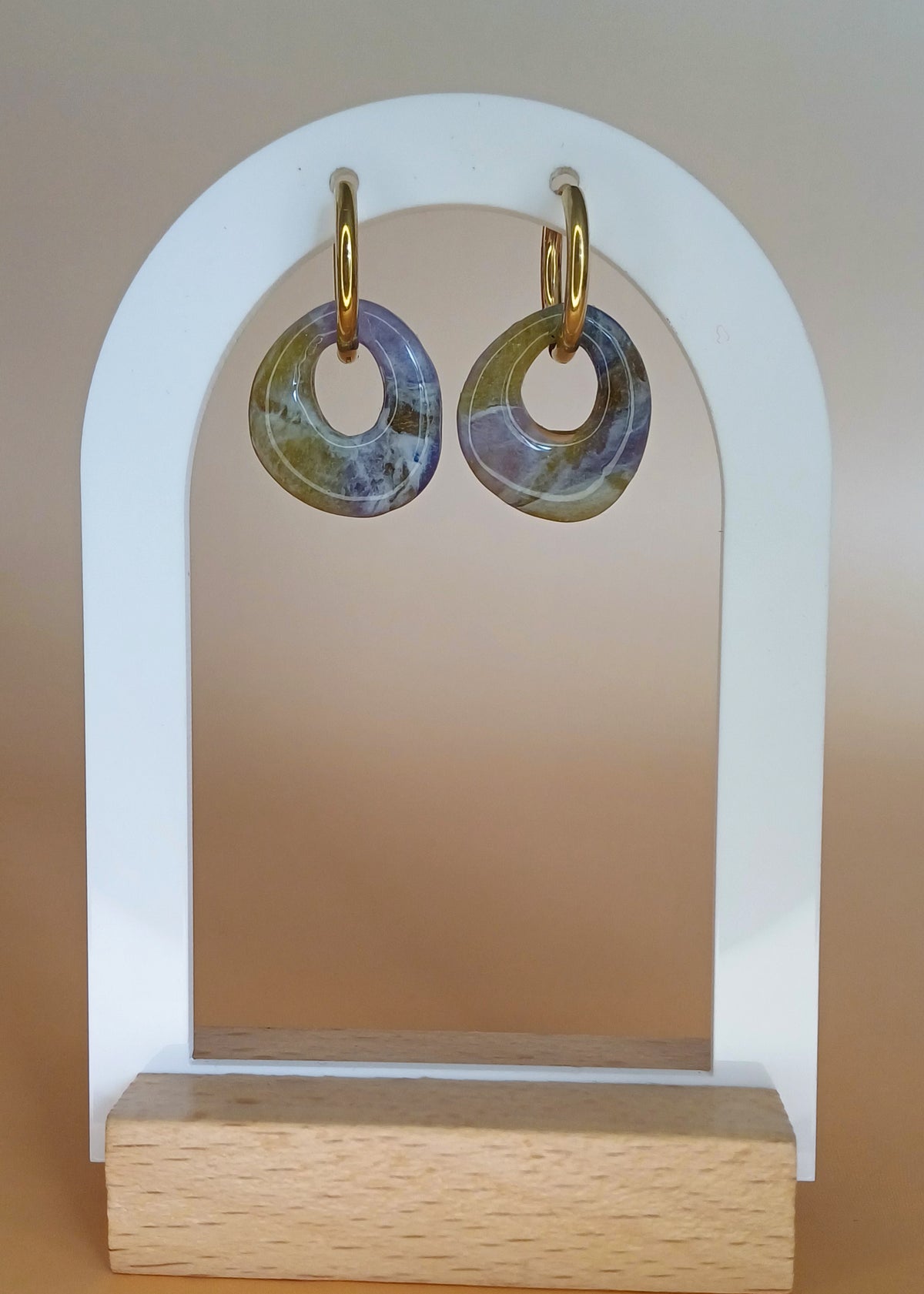 Earthy Pebble Hoops