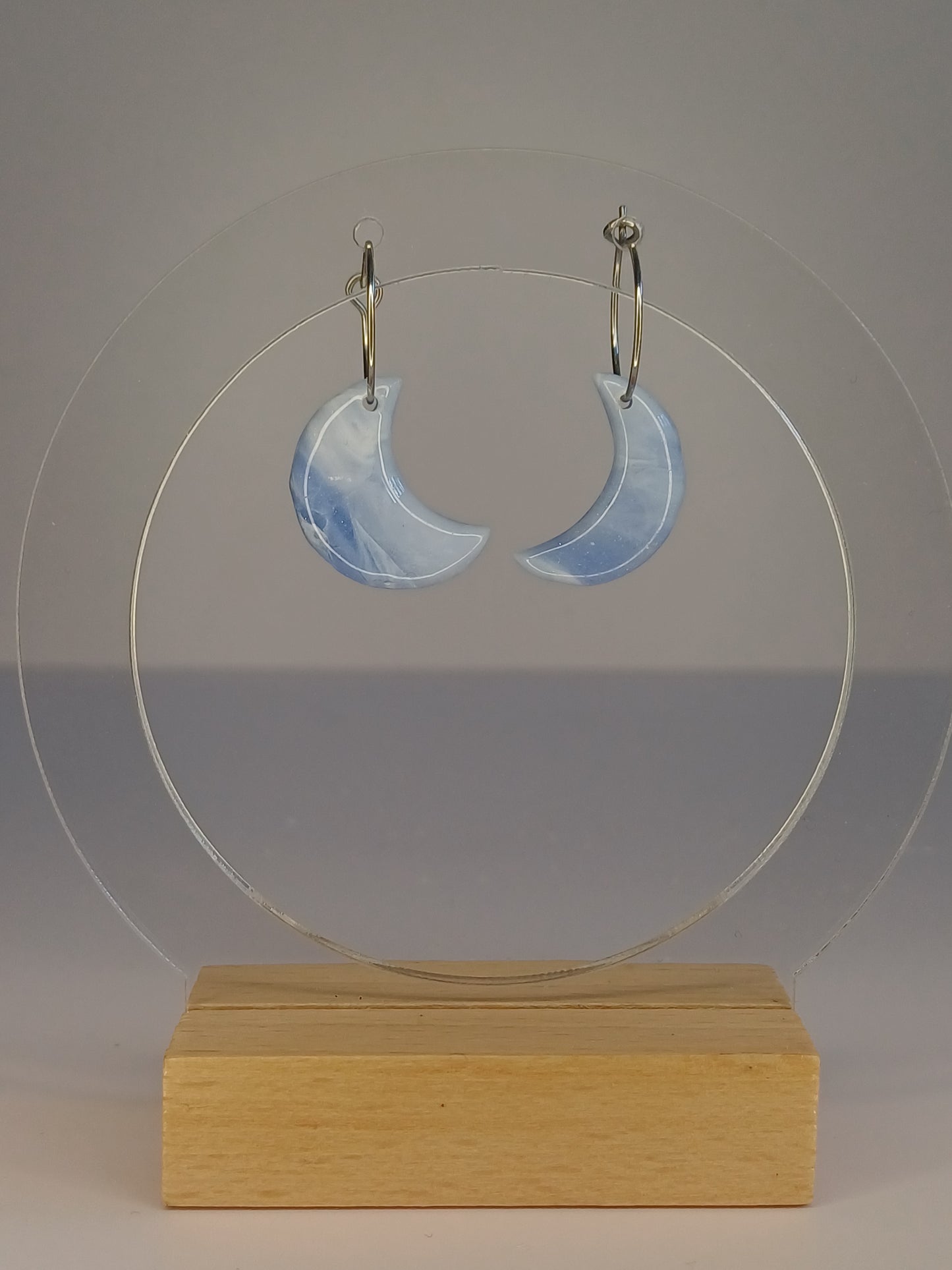 Blue Marble Moon Creolen