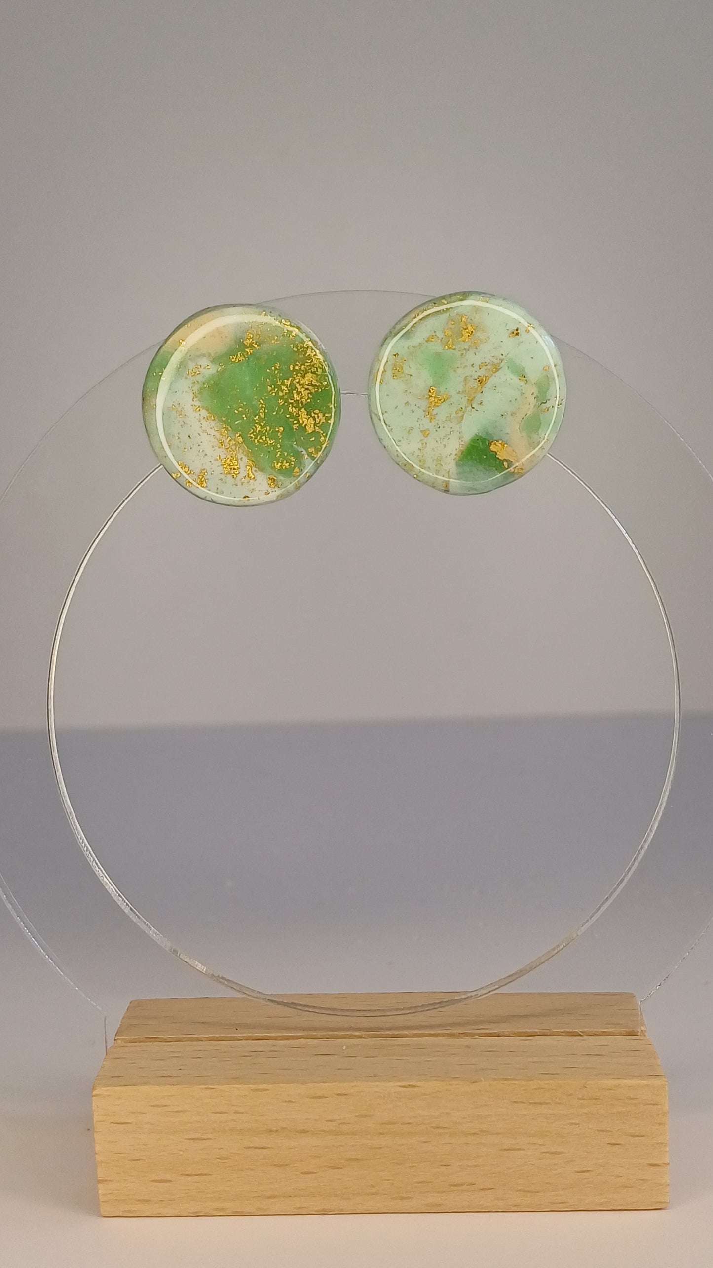 Green Marble Stecker, medium