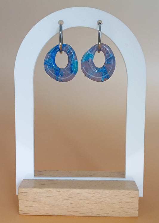 Earthy Pebble Hoops