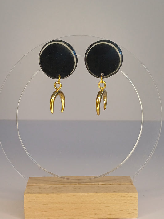 Black x Gold Crescent Stecker