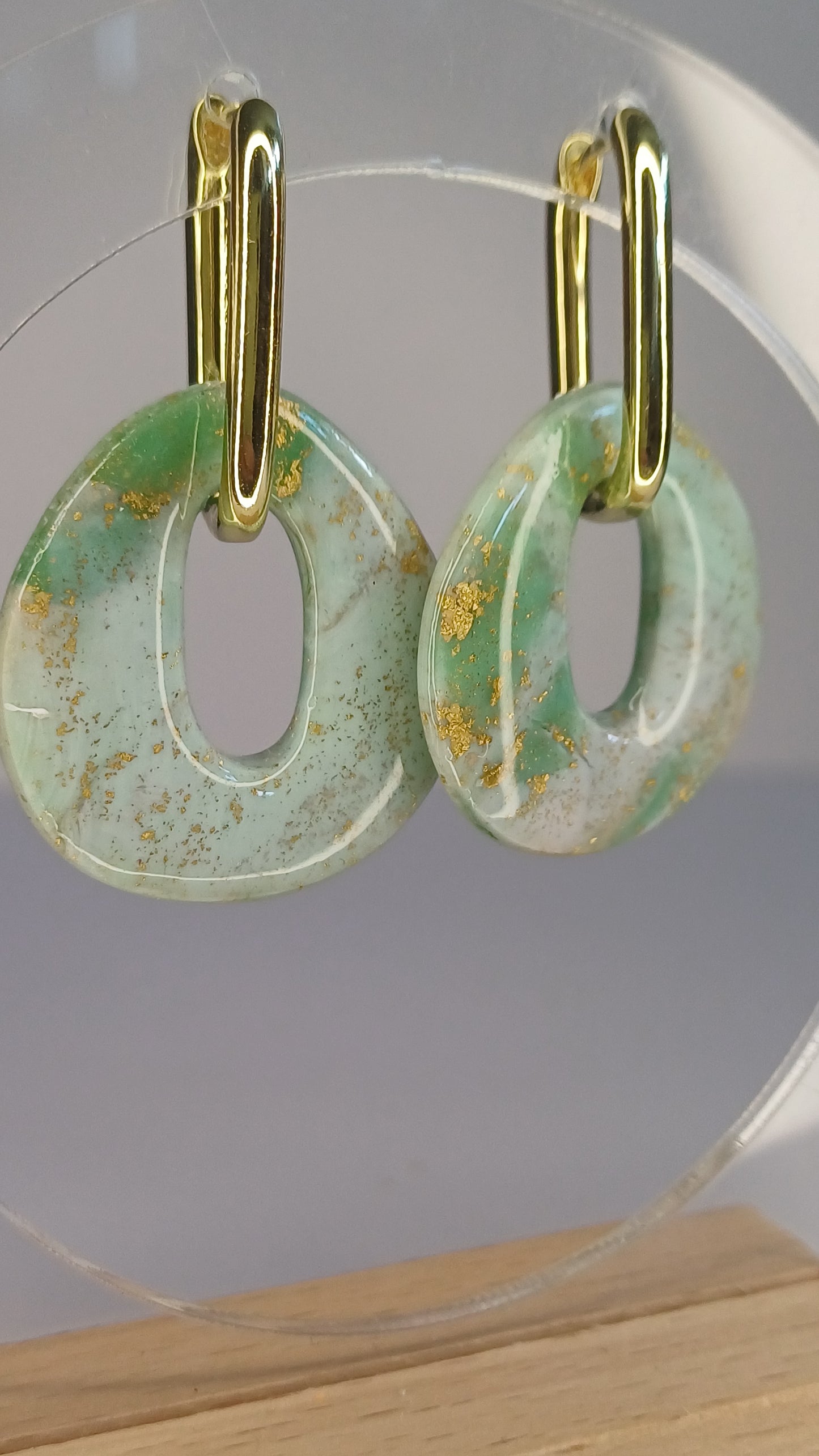 Green Marble Drop Creolen