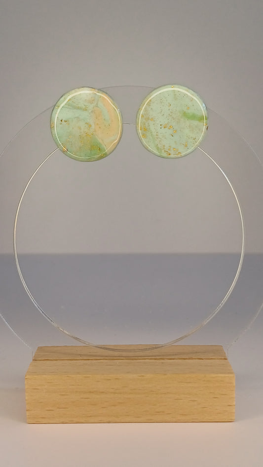 Green Marble Stecker, medium
