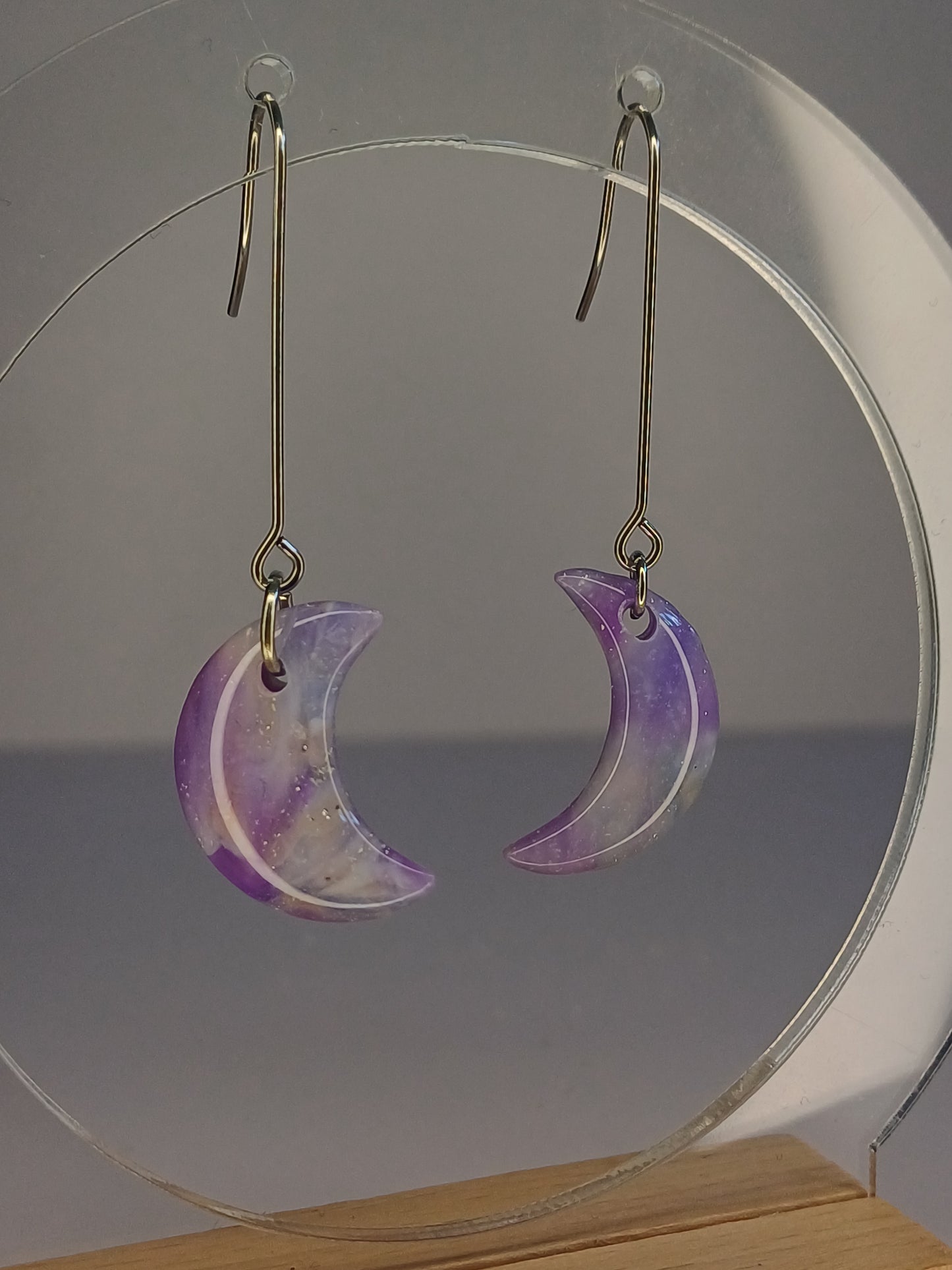 Lilac Marble Moon Hänger