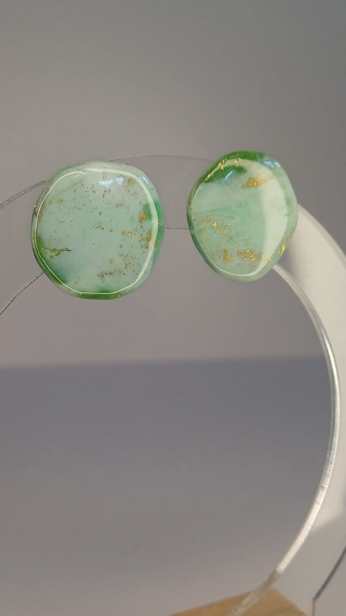 Green Marble Stecker, medium