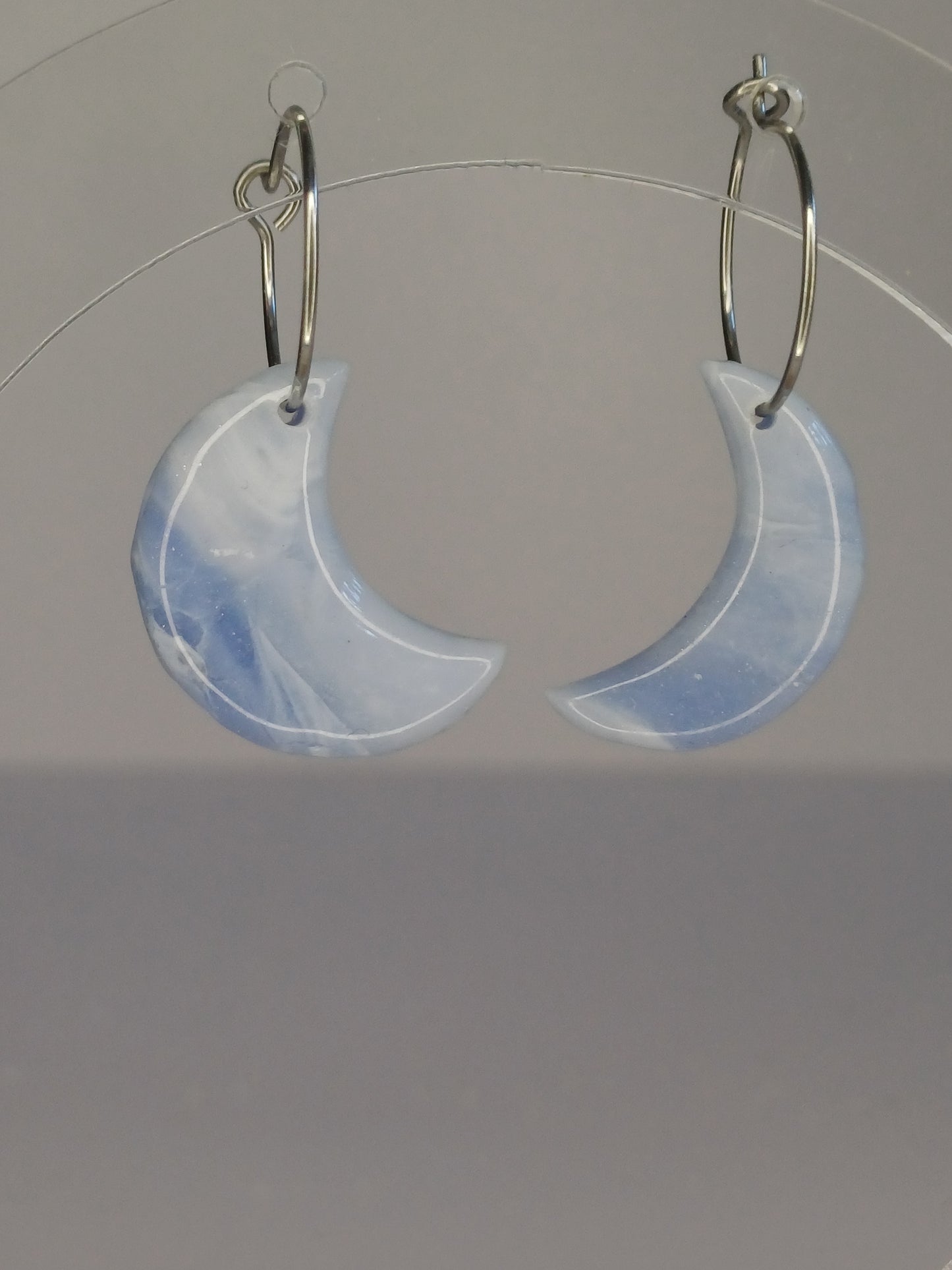 Blue Marble Moon Creolen