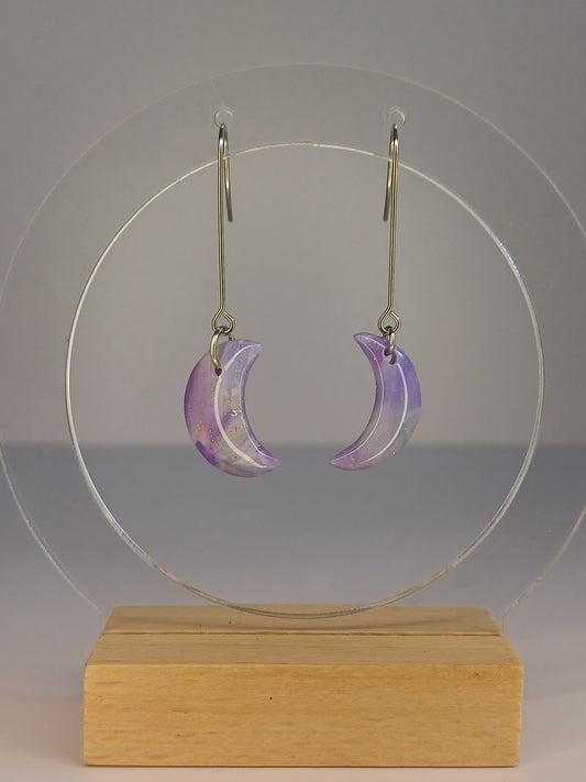 Lilac Marble Moon Hänger