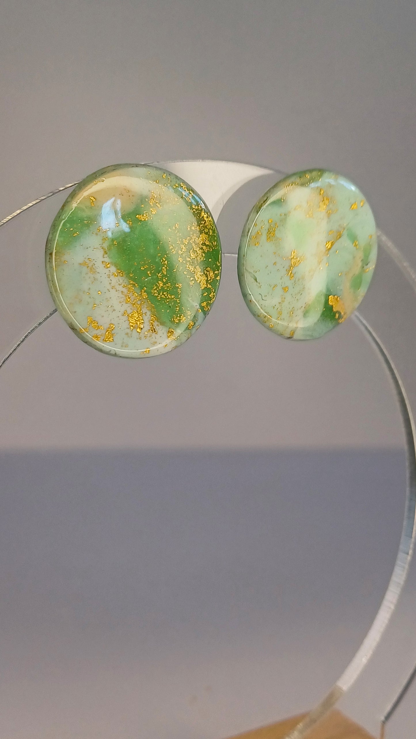Green Marble Stecker, medium
