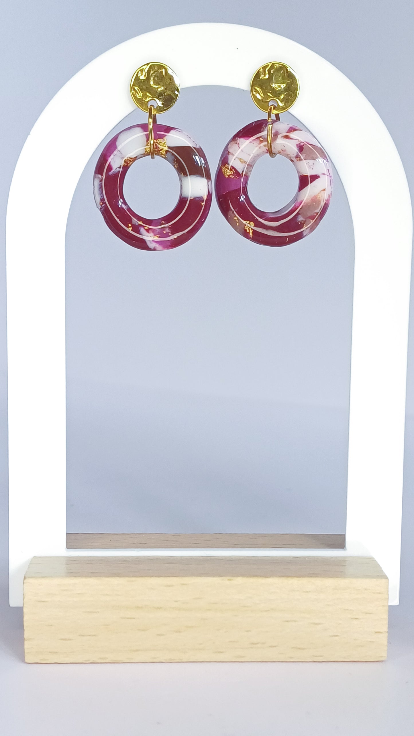 Merlot Marble Circles Stecker