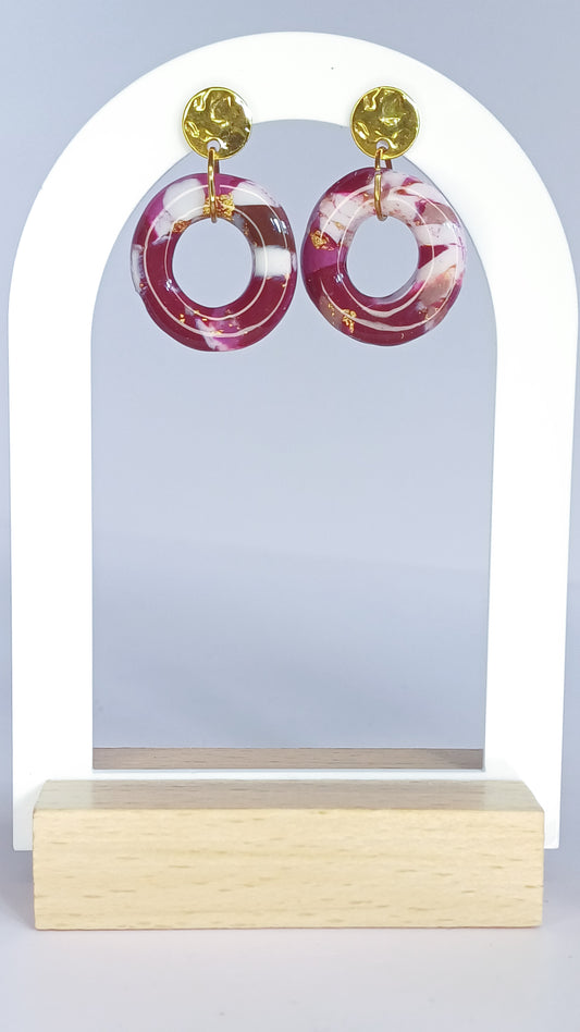 Merlot Marble Circles Stecker