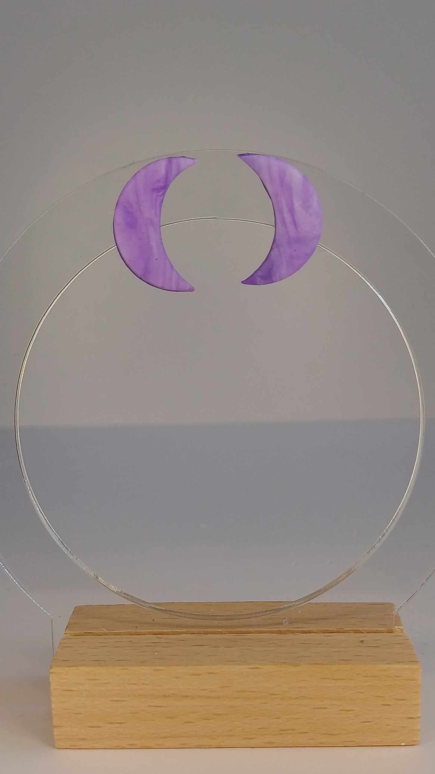 Lilac Marble Moon Stecker, matt