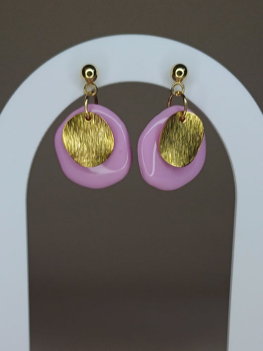 Milky Pink x Gold Drops