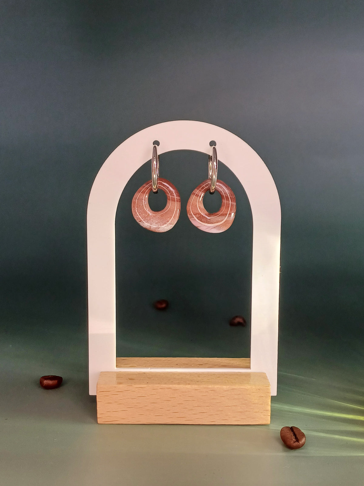 Sweet Mocha Pebble Hoops