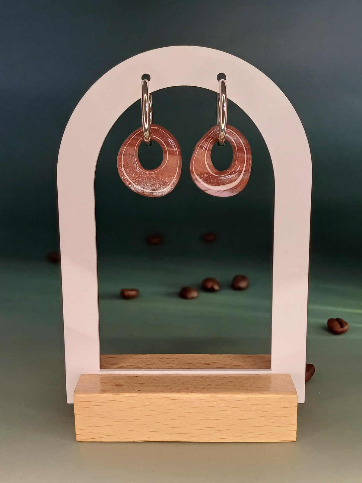Sweet Mocha Pebble Hoops