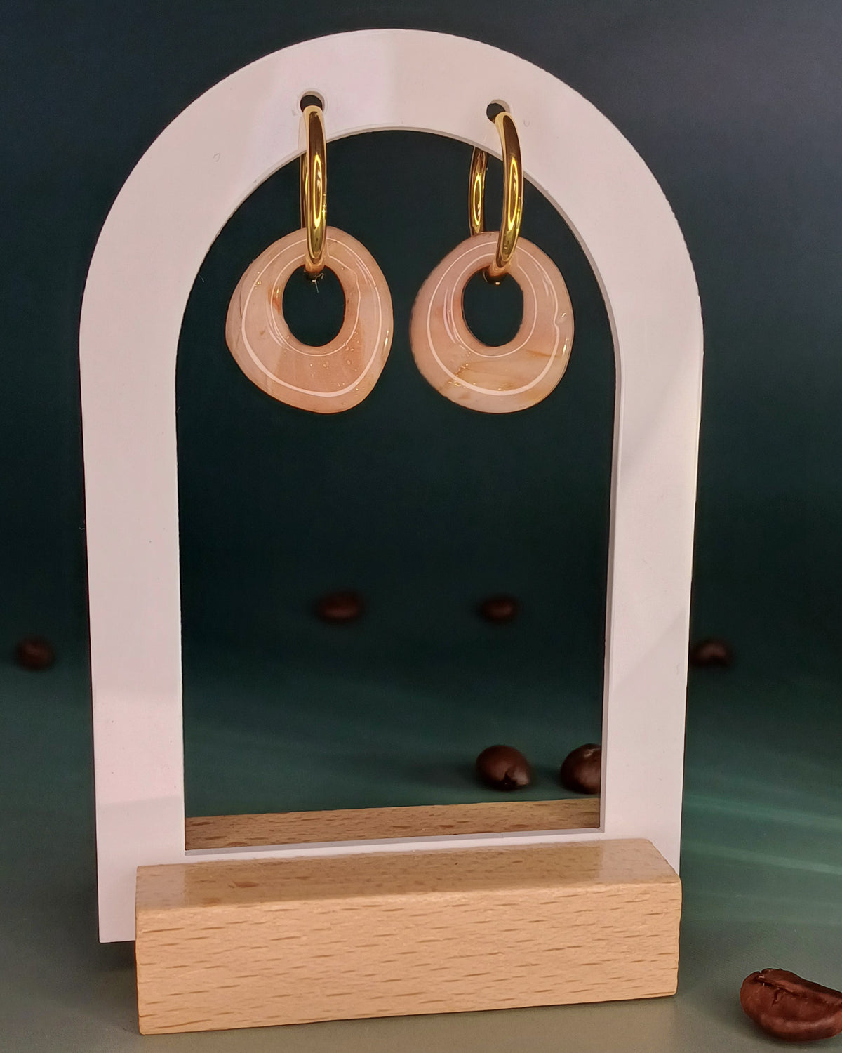 Café au Lait Pebble Hoops