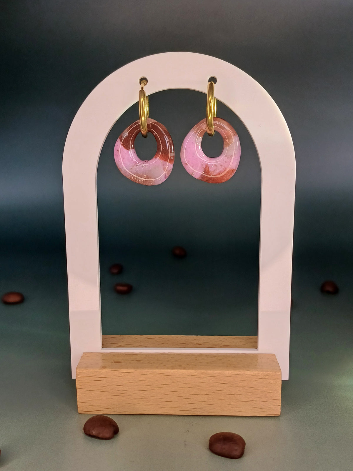 Sweet Mocha Pebble Hoops