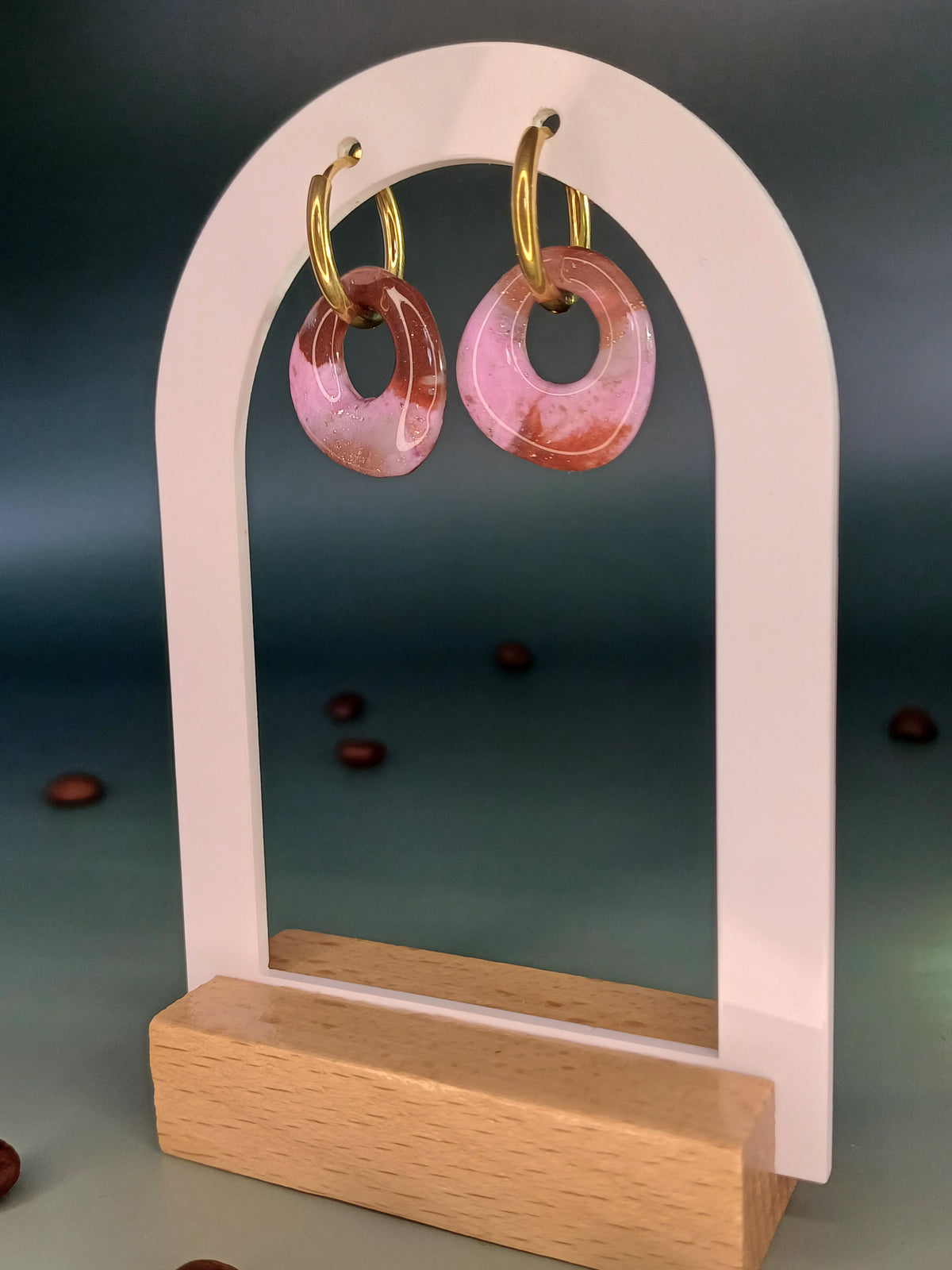 Sweet Mocha Pebble Hoops