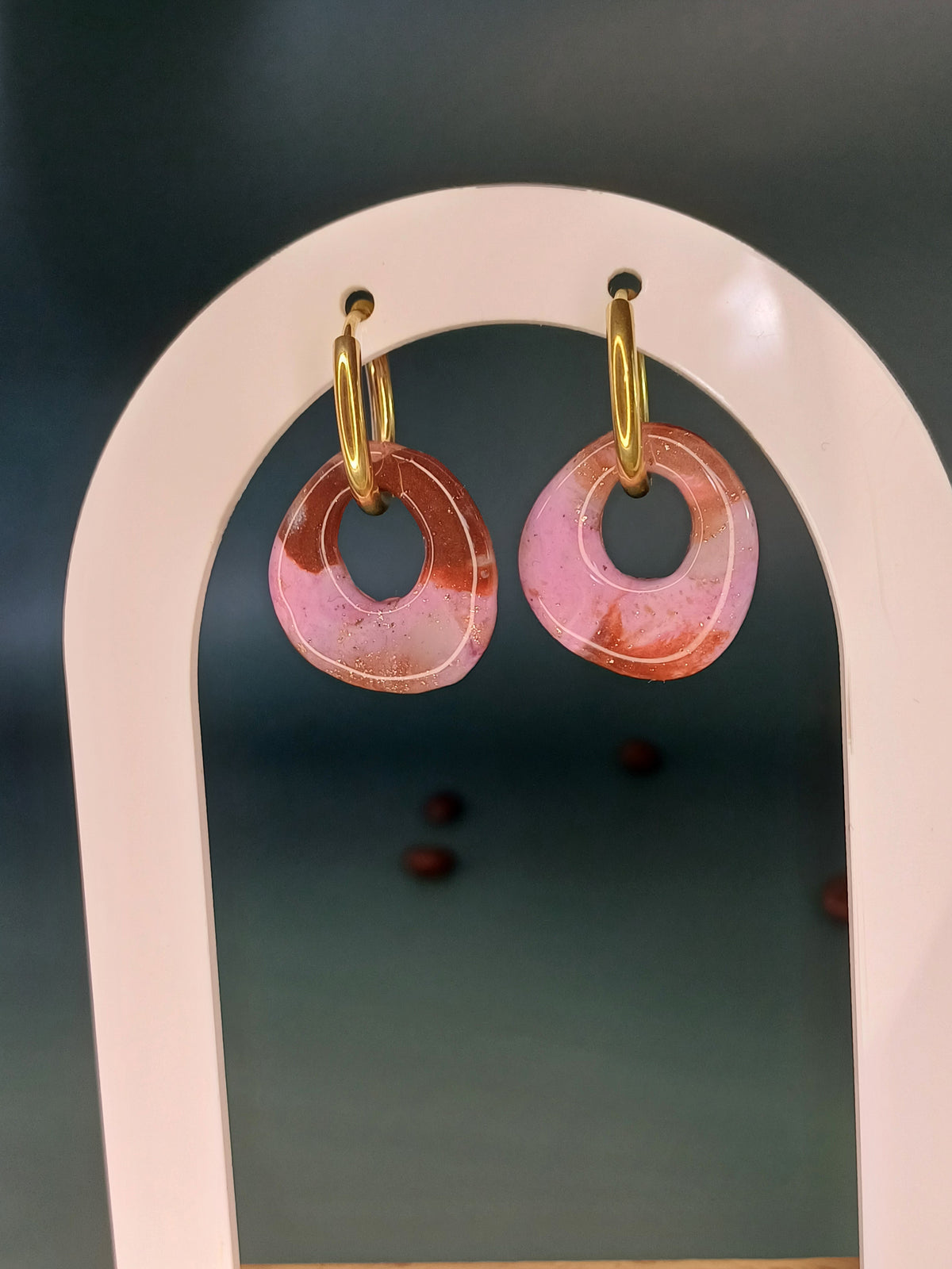 Sweet Mocha Pebble Hoops