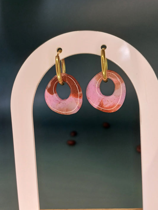 Sweet Mocha Pebble Hoops
