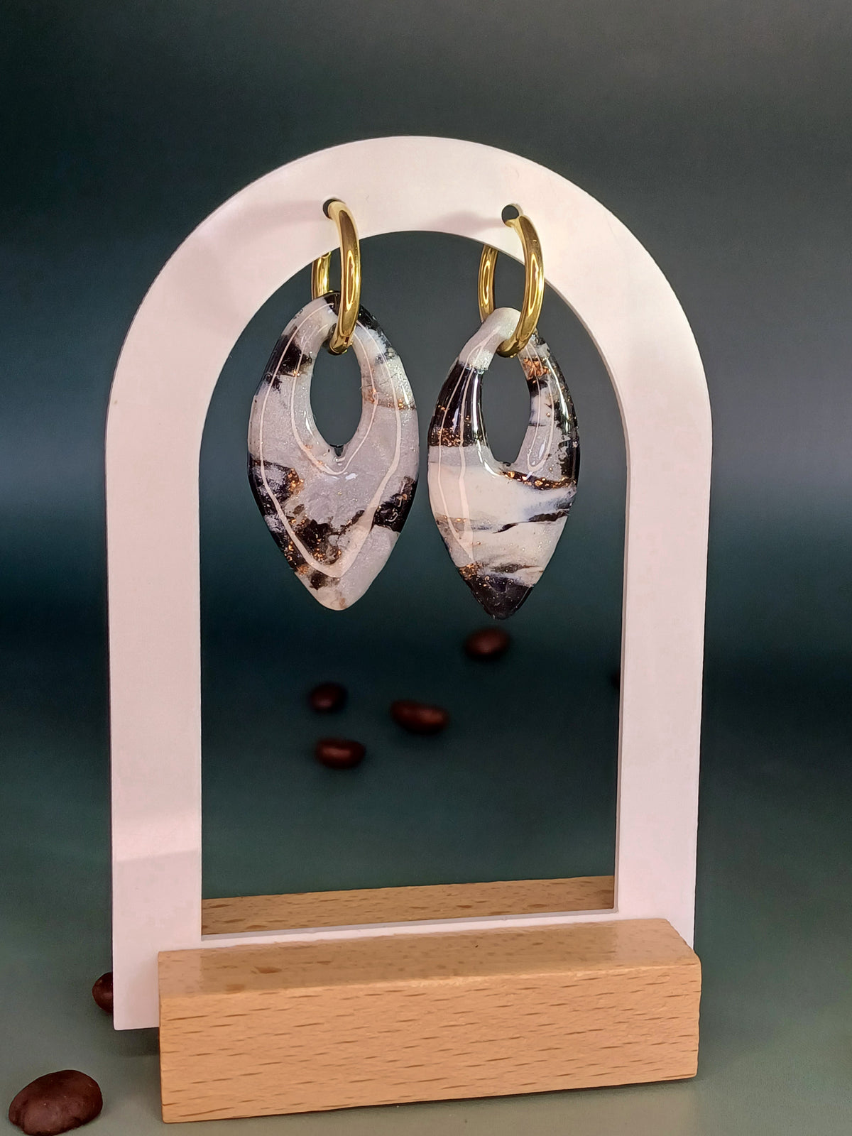 Black Macchiato Drop Creolen