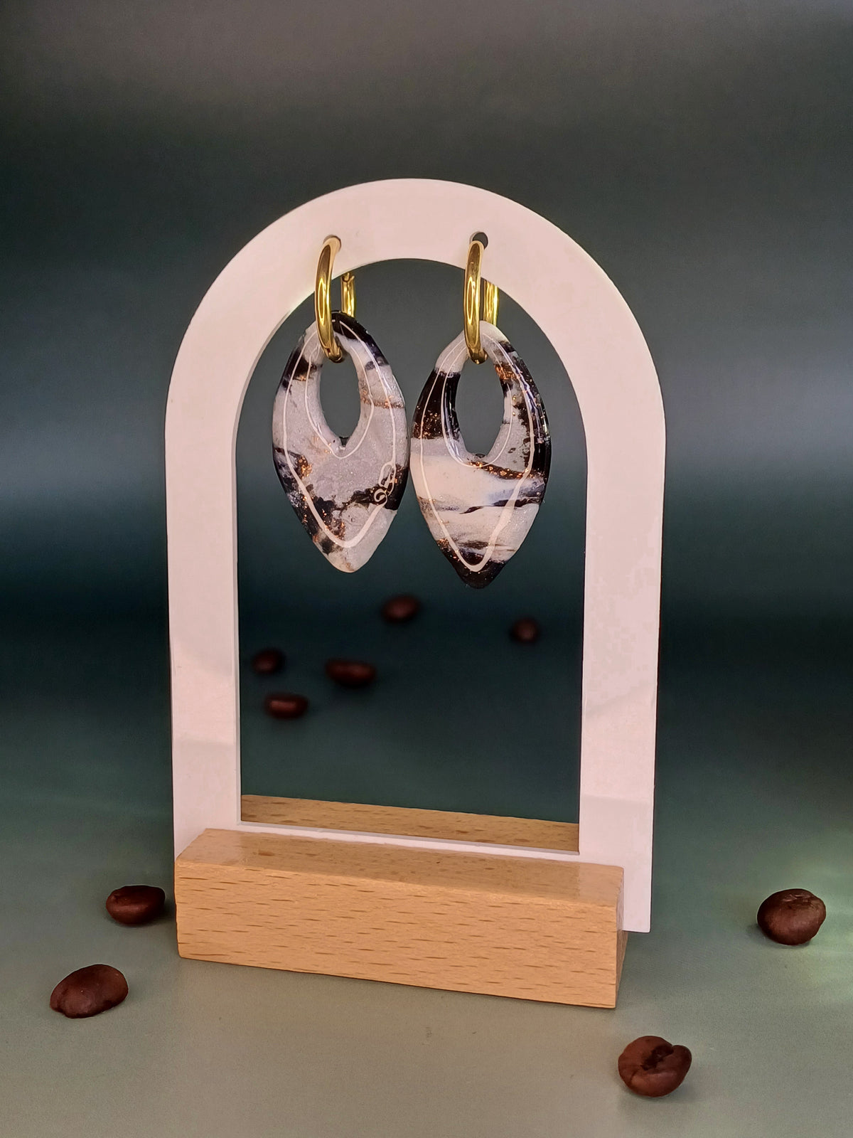 Black Macchiato Drop Creolen