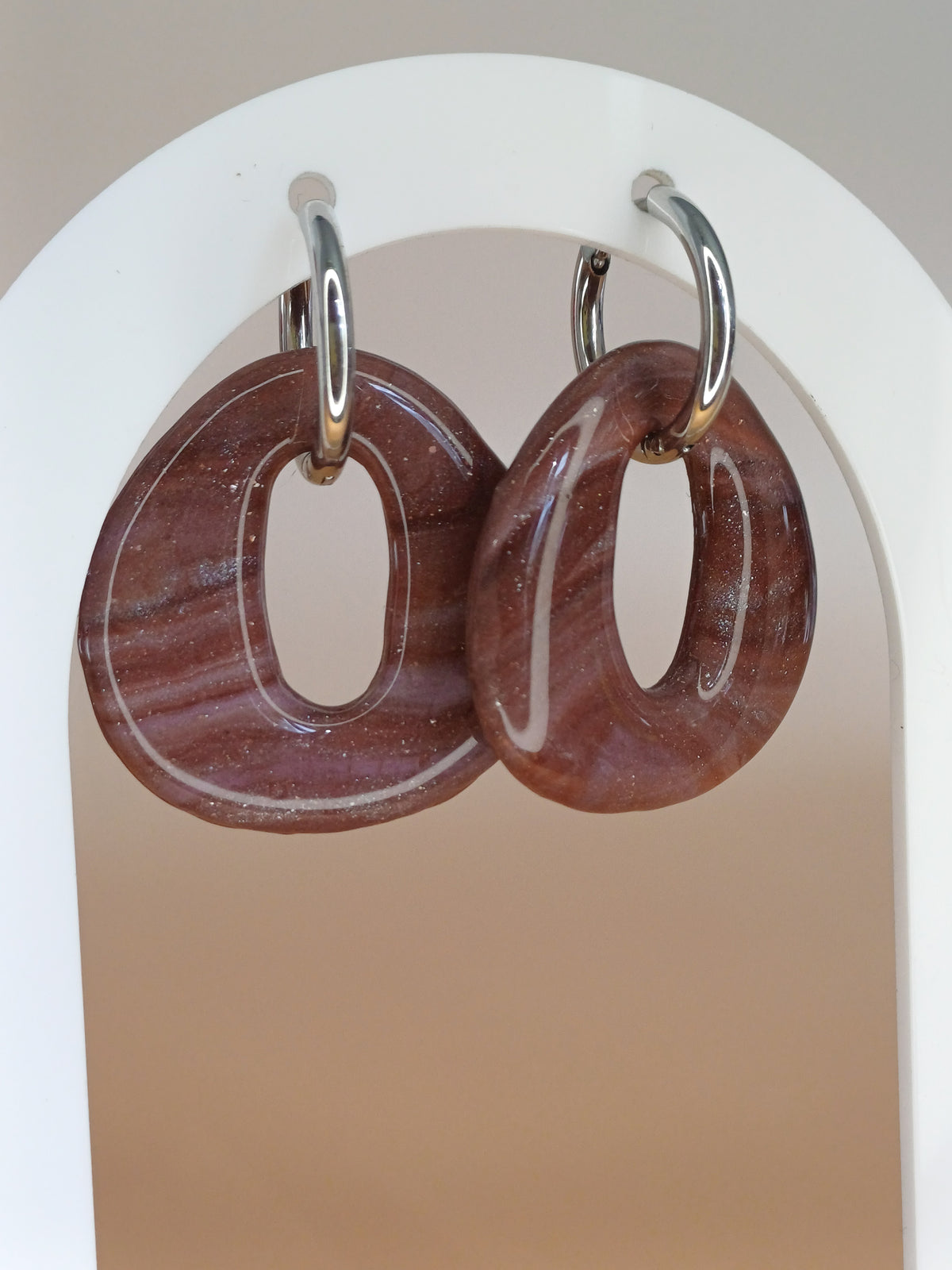 Sweet Mocha Chain Link Creolen